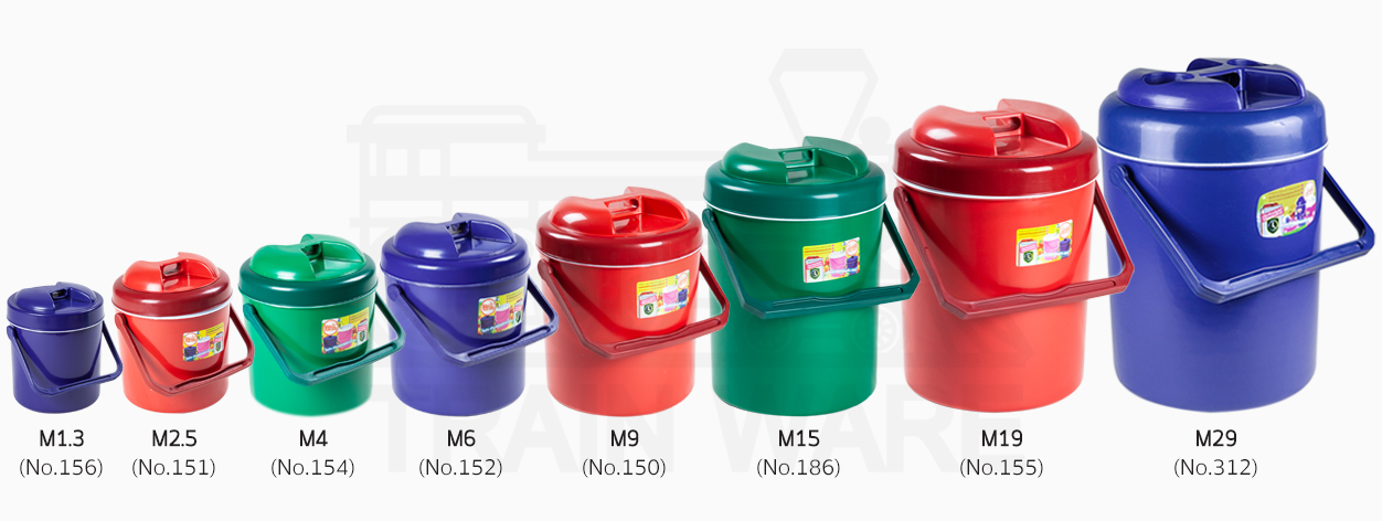 OEM and Wholesale for 1.3L 2.5L 4L 6L 9L 15L 19L 29L plastic cylindrical cooler with handle lid in red, navy, and green in Bangkok, Thailand
